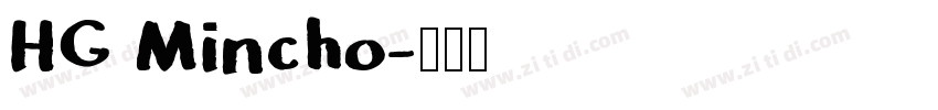 HG Mincho字体转换